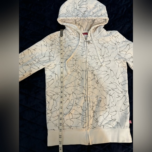 Red Dragon White Zip Up Women’s Hoodie - Picture 3 of 5